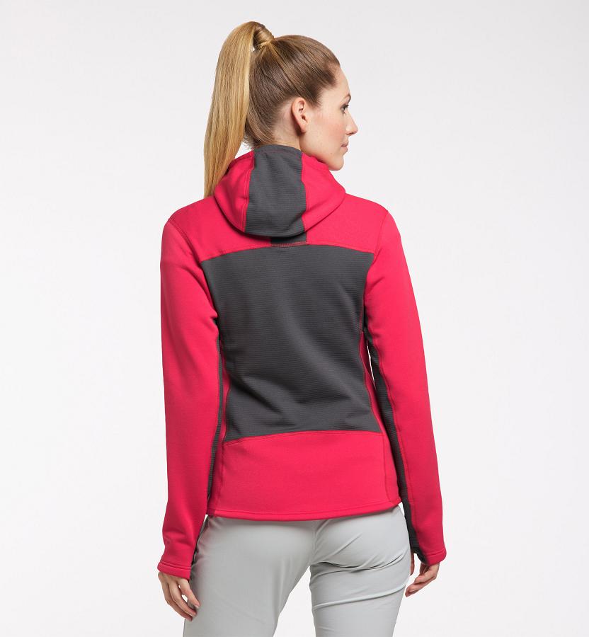 Haglöfs Womens Roc Nordic Mid Layer Red New Zealand 40578MEBN